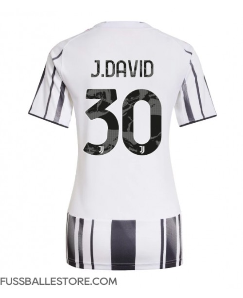 Günstige Juventus Jonathan David #30 Heimtrikot Damen 2025-26 Kurzarm Günstige Juventus Jonathan David #30 Heimtrikot Damen 2025-26 Kurzarm